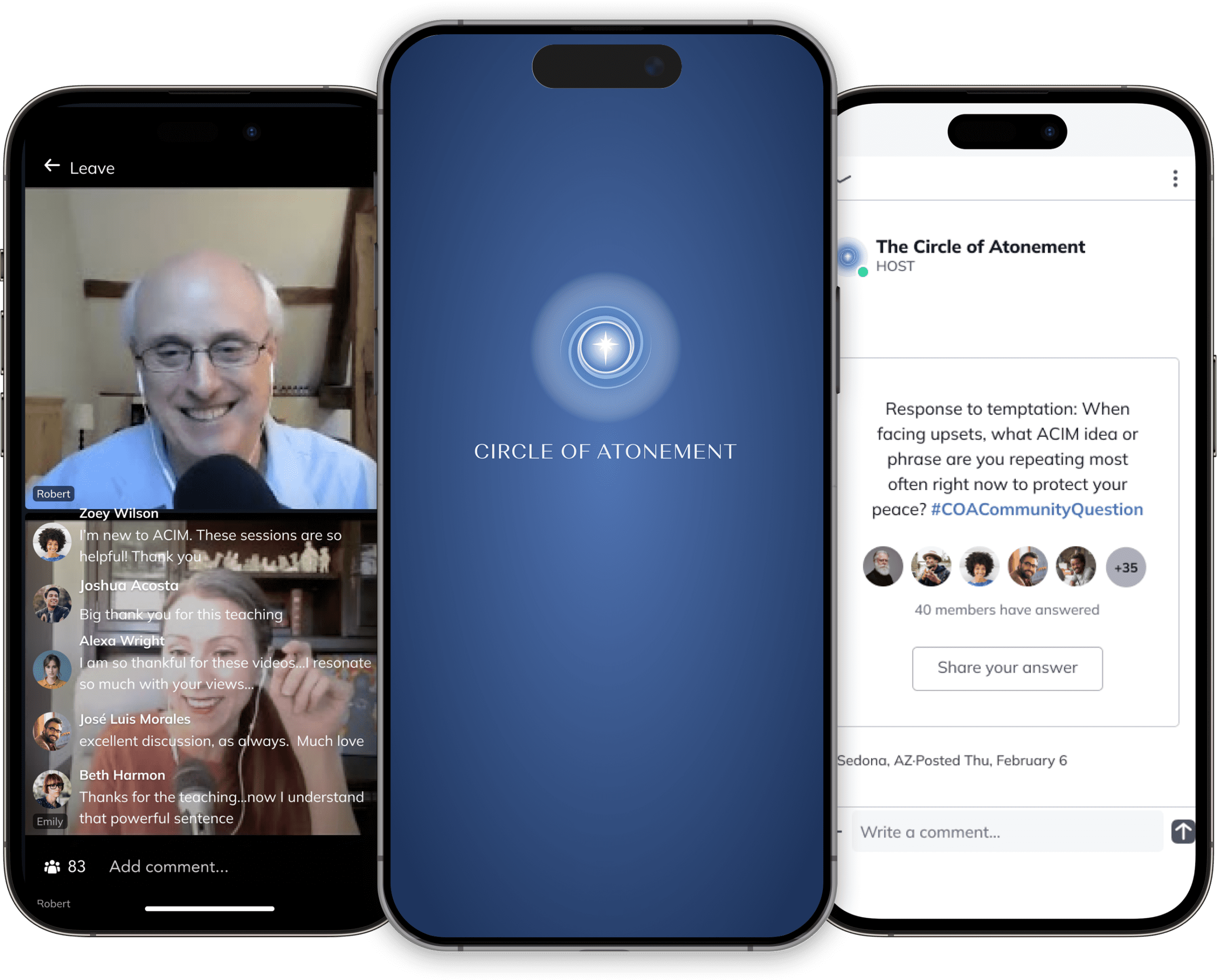 Circle of Atonement online community cell phone images