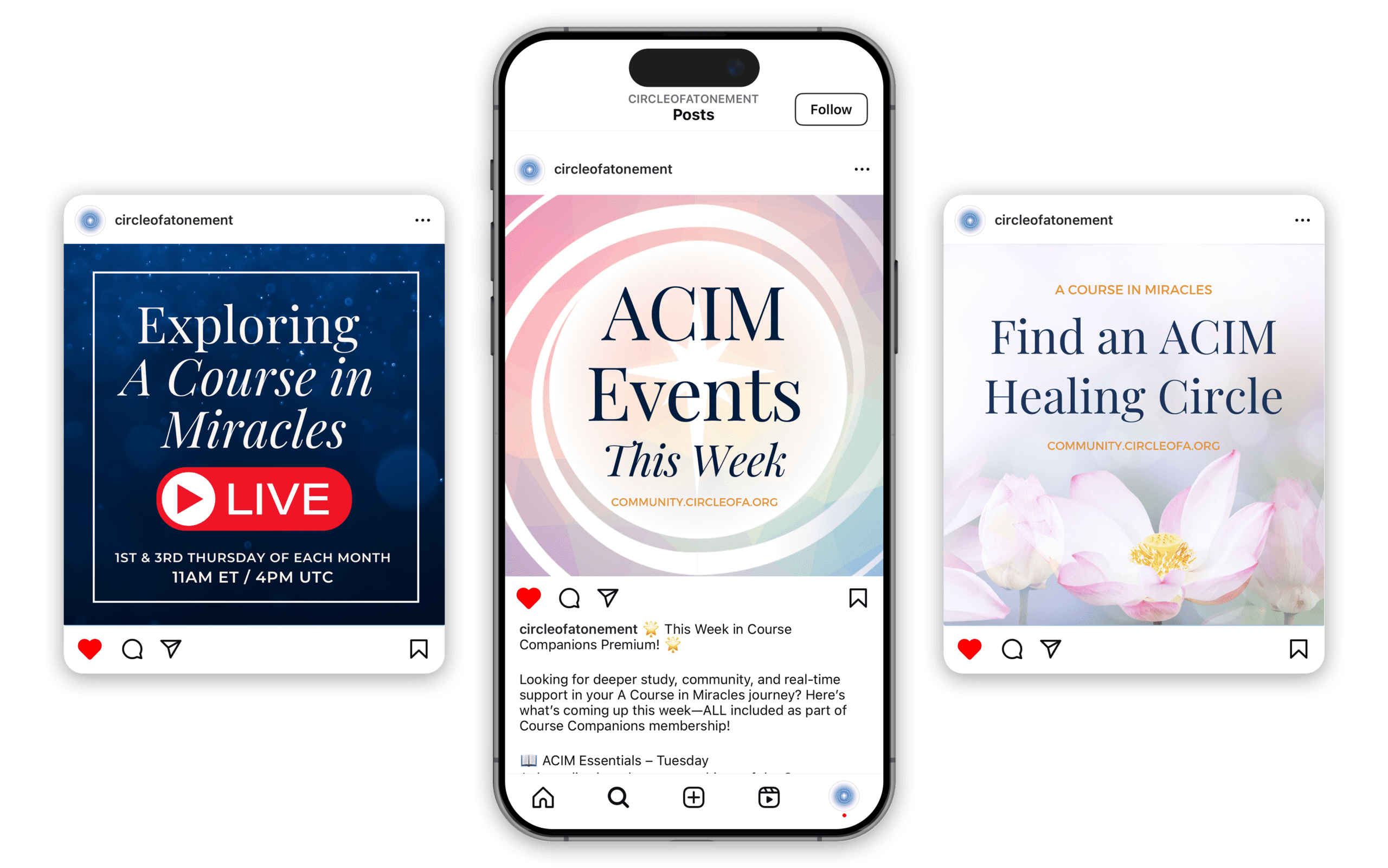 Circle of Atonement social media posts